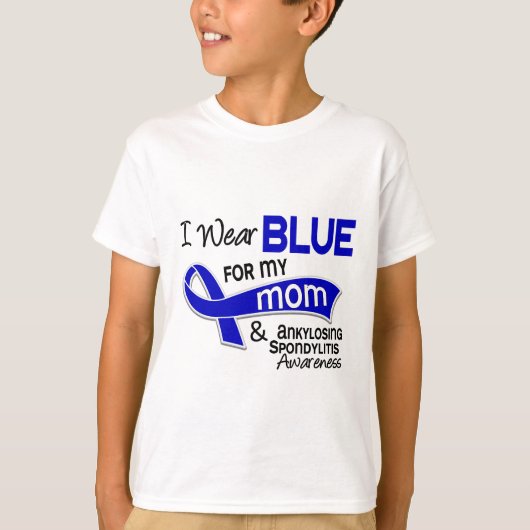 Ik Draag blauw voor mijn moeder 42 spondylitis ank T-shirt (Voorkant)