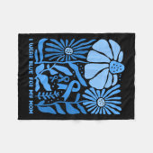 Ik Draag blauw voor mijn moeder Diabetes Awareness Fleece Deken (Voorkant (Horizontaal))