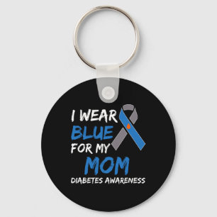 Ik Draag blauw voor mijn moeder Diabetes Awareness Sleutelhanger