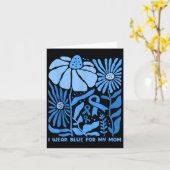 Ik draag blauw voor mijn moeder Diabetes Bewustzij Kaart (Gele Bloem)