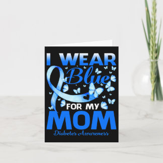 Ik Draag blauw voor mijn moeder diabetesbewustzijn Kaart