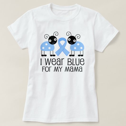 Ik Draag blauw voor mijn moeder (Ladybug) T-shirt (Design voorkant)