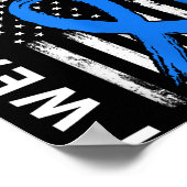 Ik Draag blauw voor mijn Nana Diabetes Awareness S Poster (Hoek)