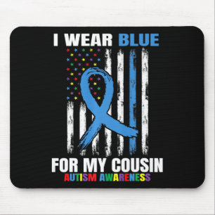 Ik Draag Blauw voor mijn neef Autism Awareness Ame Muismat