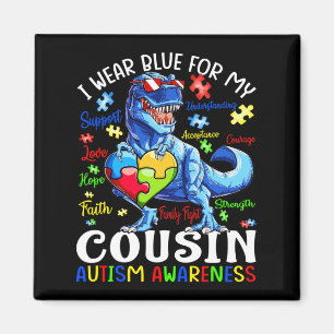 Ik Draag blauw voor mijn neef Autism Awareness Din Magneet
