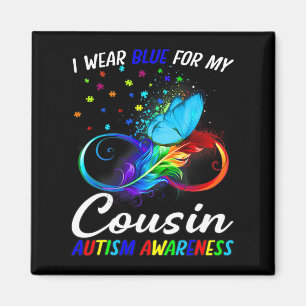 Ik Draag blauw voor mijn neef Autism Awareness Inf Magneet
