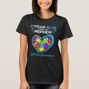 Ik draag blauw voor mijn neef Autisme bewustzijn m T-shirt