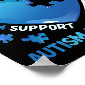 Ik Draag blauw voor mijn neef Kinder autisme Poster (Hoek)