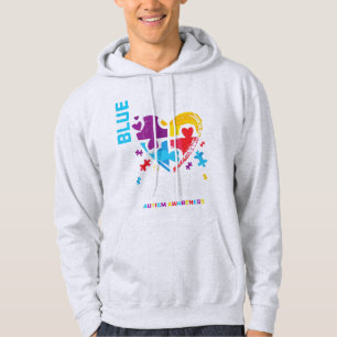 Ik draag blauw voor mijn neefautisme-product hoodie