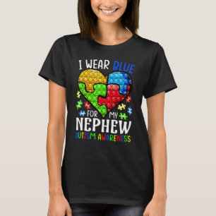 Ik draag blauw voor mijn neefje Autisme bewustzijn T-shirt