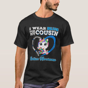 Ik Draag Blauw Voor Mijn Neefje Eenhoorn Autisme B T-shirt