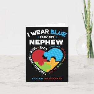 Ik Draag blauw voor mijn Nephew autistisch Nephew Kaart