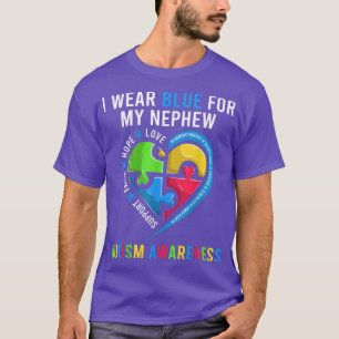 Ik Draag blauw voor mijn Nephew S, oom tante Autis T-shirt