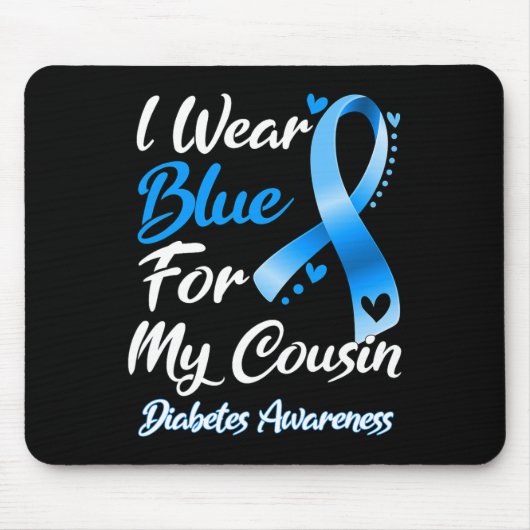 Ik Draag blauw voor mijn nicht Diabetes Awareness  Muismat (Voorkant)