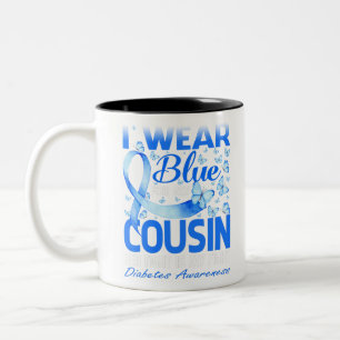 Ik Draag blauw voor mijn nicht diabetes Tweekleurige Koffiemok