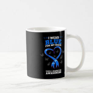 Ik Draag blauw voor mijn nicht T1D type 1 diabetes Koffiemok