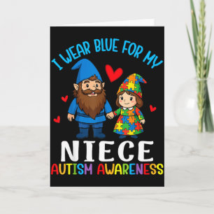 Ik draag blauw voor mijn nichtje Autism Awareness Kaart