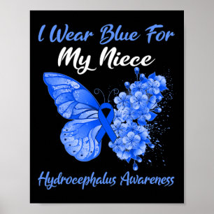 Ik Draag blauw voor mijn nichtje Hydrocephalus War Poster