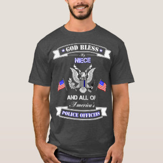 Ik Draag Blauw voor mijn nichtpolitie T-shirt