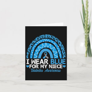 Ik Draag blauw voor mijn nichttype 1 diabetes Kaart
