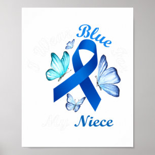 Ik Draag blauw voor mijn nichtvlinderdiabetes ware Poster