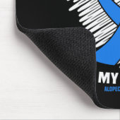 Ik Draag Blauw voor mijn oma Alopecia bewustzijn Muismat (Hoek)