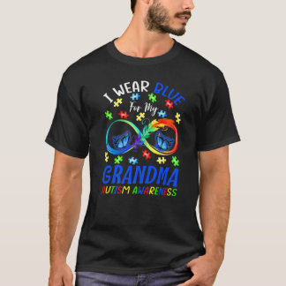 Ik draag blauw voor mijn oma Autisme bewustzijn vl T-shirt