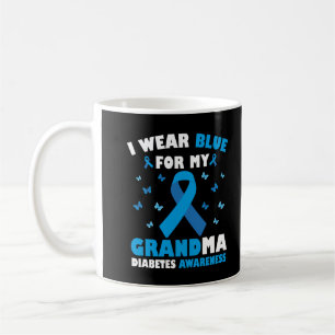 Ik Draag blauw voor mijn oma Diabetes Awareness T1 Koffiemok