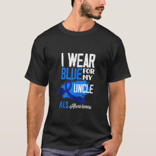 Ik Draag Blauw voor mijn oom ALS BEWUSTMAAK Tan T-shirt