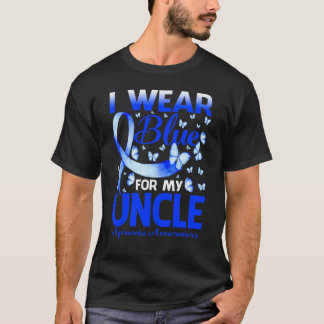 Ik Draag blauw voor mijn oom Apraxia Awareness But T-shirt