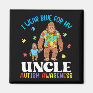 Ik draag blauw voor mijn oom Autisme bewustzijn Bi Magneet