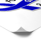 Ik Draag blauw voor mijn opa 42 Colon Cancer Poster (Hoek)