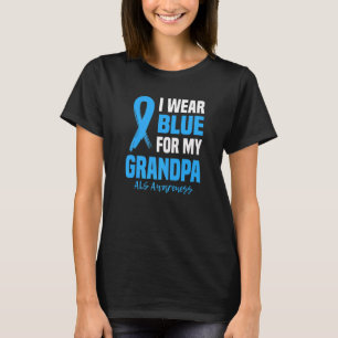 Ik Draag blauw voor mijn opa als engel T-shirt