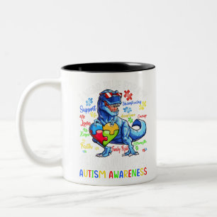 Ik Draag blauw voor mijn opa autisme Tweekleurige Koffiemok