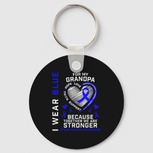 Ik Draag Blauw voor mijn opa Colon Cancer Bewusthe Sleutelhanger