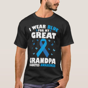 Ik Draag blauw voor mijn opa type 1 diabetes T-shirt