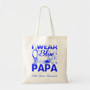 Ik Draag blauw voor mijn Papa Colon Cancer Bewusth Tote Bag