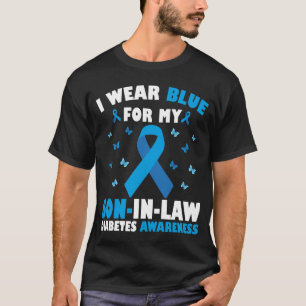 Ik Draag blauw voor mijn schoonzoon diabetes bewus T-shirt