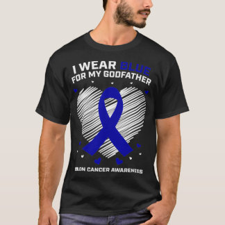 Ik Draag blauw voor mijn vader Colon Cancer Awaren T-shirt