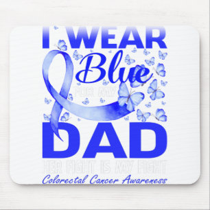 Ik Draag blauw voor mijn vader Colorectale kankerv Muismat