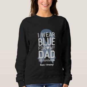Ik draag blauw voor mijn vader T-shirt ALS-bewustz