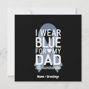 Ik Draag Blauw Voor Mijn Vader T-shirt ALS-bewustz Kaart