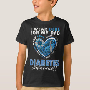 Ik Draag blauw voor mijn vader type 1 diabetes T-shirt