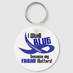 Ik Draag blauw voor mijn vriend 33 KLON KANKER Sleutelhanger