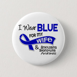Ik Draag blauw voor mijn vrouw 42 spondylitis anky Ronde Button 5,7 Cm