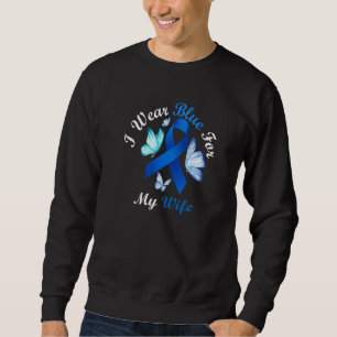 Ik Draag blauw voor mijn vrouw Butterfly Diabetes Trui