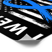 Ik Draag blauw voor mijn zelfdiabetes... Poster (Hoek)