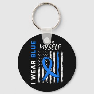 Ik Draag blauw voor mijn zelfdiabetes... Sleutelhanger