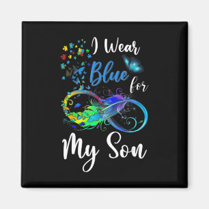 Ik Draag Blauw voor Mijn Zoon Autism Bewustheid Ma Magneet