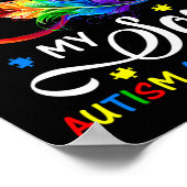 Ik Draag Blauw voor mijn Zoon Autism Bewustheid Ma Poster (Hoek)